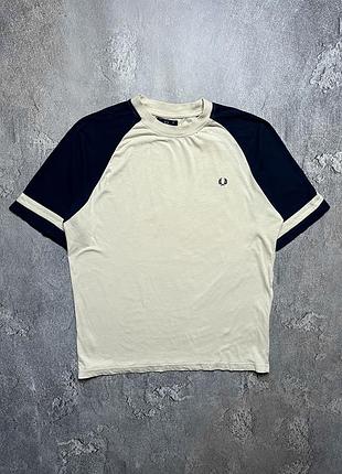Vintage винтажная футболка fred perry big logo casual кэжуал size l размер л