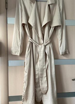 Легкий тренч-кардиган h&m, бежевий, розмір 36