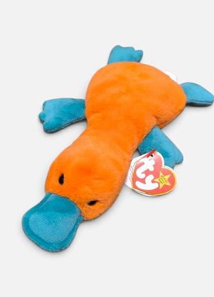 М’яка колекційна іграшка ty beanie babies patti ii— качкодзьоб, 23 см