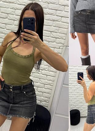 Джинсова юбка шорти bershka