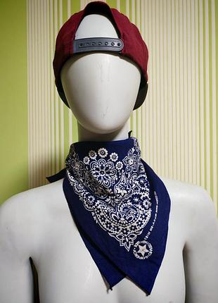 Винтажный платок платок платка с принтом индиго paisley bandana производства сша