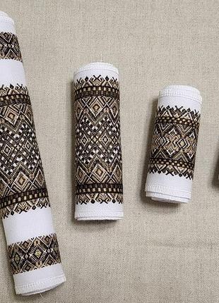 Етно-стрічка з вишивкою "гончарні барви" 5см_9,5см_13,5см_24см