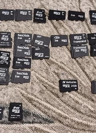 Картка пам'яті 2 гб sandisk kingston transcend 1.44-12.0/11.1-22.9 microsd