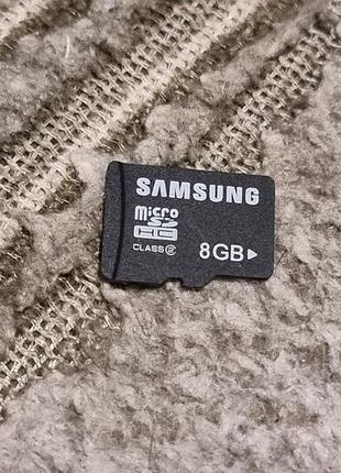 Картка пам'яті 8 Гб samsung 6.55/13.0 microsd microsdhc самсунг мікросхем mmb3r08guaca-mg