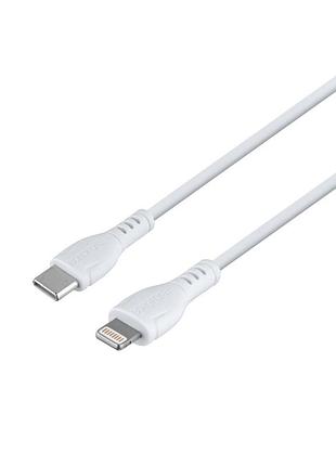 Кабель usb borofone bx51 triumph type-c to lightning м'ята упаковка бiлий