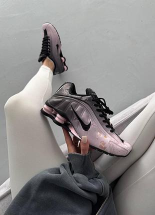 Пурпурные женские кроссовки nike air max shox r4 sakura violet х шокс 41
