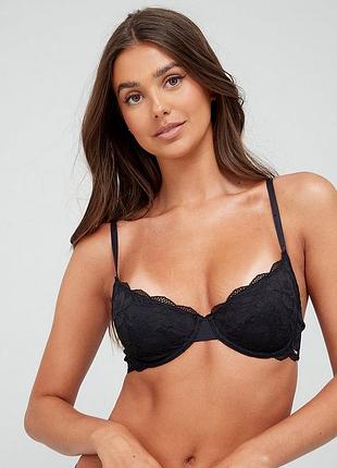 Бюст черный классический кружевной с мягкой чашкой dorina 85a