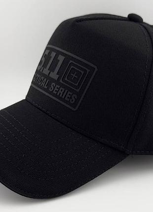 Кепка-тракер 5.11 tactical series чорна, бавовна, ручна робота (розміри s, m, l/xl)