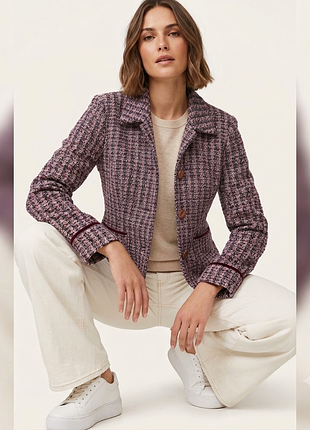 Твидовый жакет оверсайз в стиле chanel / шанель, р. 16 (xl)