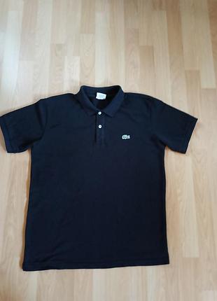 Футболка поло мужская черная lacoste