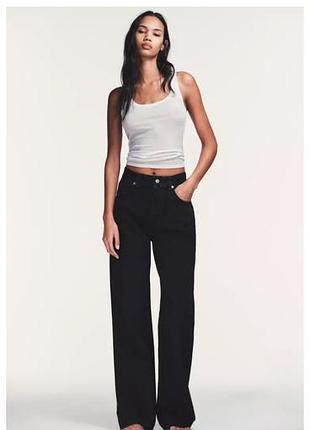 Джинси zara trf wide leg з високою посадкою