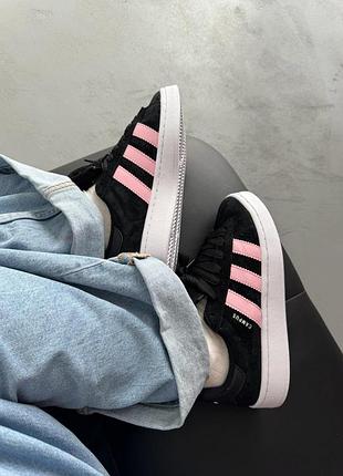 😍 жіночі кросівки adidas campus 00s black/pink