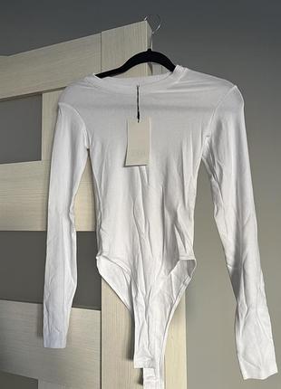 Білий боді zara з біркою новий s