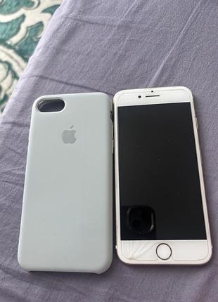 Айфон apple 7 + захисне шкло і чохол 7