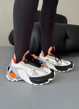 😍 женские кроссовки adidas edge runner white/black/orange
