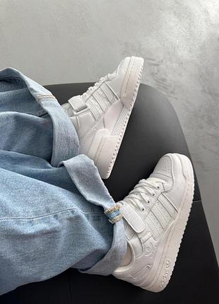 😍 женские кроссовки adidas forum low full white