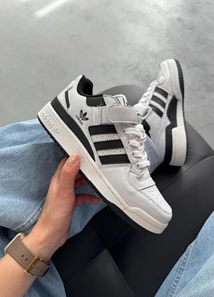 😍 женские кроссовки adidas forum low white/black