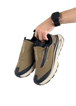 Чоловічі термо кросівки salomon odyssey elmt advanced gtx coyote black beige