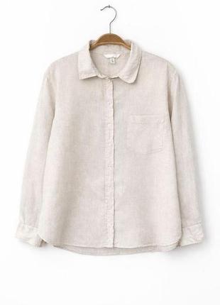 Сорочка h&m 100% льон роз.l