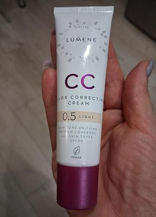 Сс lumene color correcting creame spf 20 крем для лица, 0,5 light.