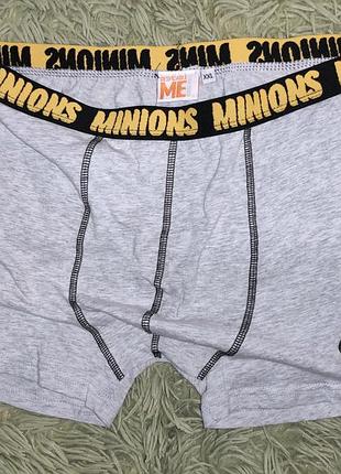 Новые сток стильные мужские трусы-боксеры с лицензионным принтом minions «all natural».хл