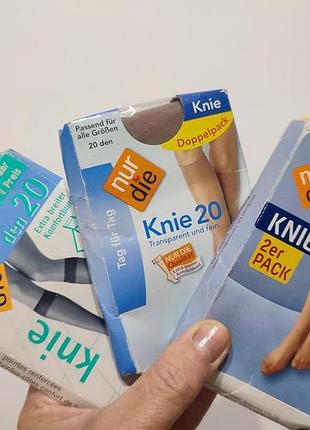 Капронові гольфи nur die knie 20 den (германія), 2 пари в пакованні