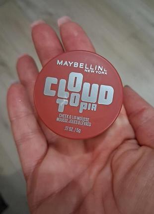Румяна - мусс для щек и губ maybelline new york cloudtopia