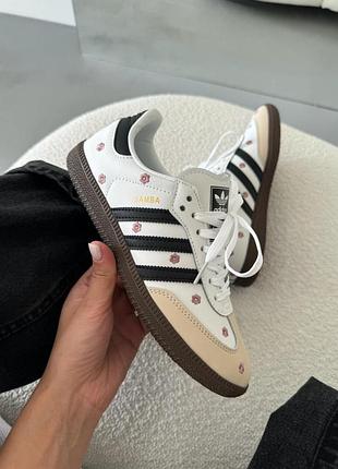 😍 женские кроссовки adidas samba og black/white painted