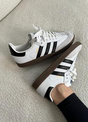 😍 женские кроссовки adidas samba og black/white