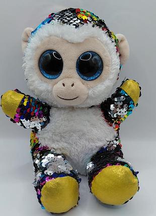Мавпочка глазастик паєтки змінюють колір glitter motsu cuddly toy окастик