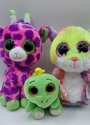 Ty beanie boos жирафик, хом'як, черепаха окастик глазастик
