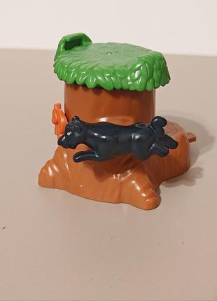 Burger king the jungle book disney toy - bottom of tree black panther squirrel