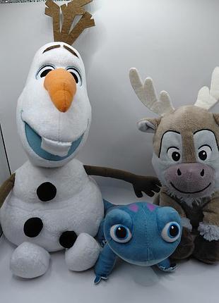 Ціна за лот 3 шт. сніговик олаф, олень, саламандра disney дісней frozen крижане серце холодне серце