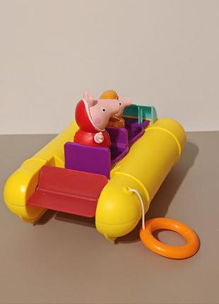 Игровой набор для купания катамаран свинки пеппы peppa pig pull &amp; go pedalo bath,