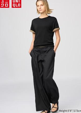 Брюки из льна премиум-класса uniqlo