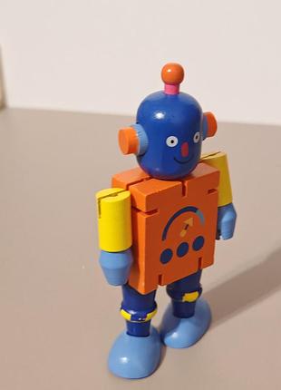Деревянная игрушка робот, игрушечная фигурка 4