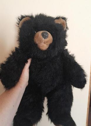 Игрушка коллекционный плюшевый черный медведь гризли (black grizzly bear) от английского бренда worthpoint peeko.