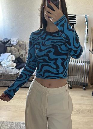 Топ-кофтинка zara з гарним принтом
