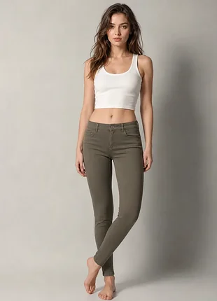 Легка бавовна isko reform 🌿 calzedonia jegging slim sexy fit light 👖 джегінси скінні 🥑 штани хакі легінси
