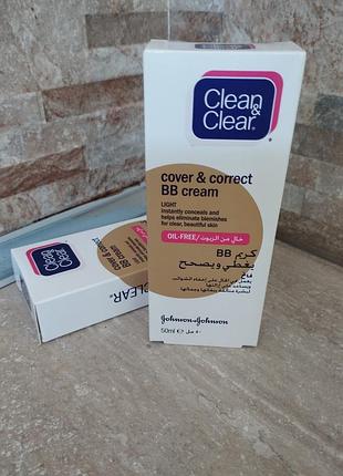 Clean & clear cover & correct bb cream крем тональный bb крем light консилер корректор