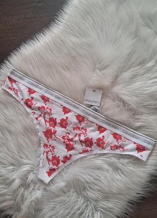 Бавовняні нові стрінги calvin klein, оригінал/ 52-54