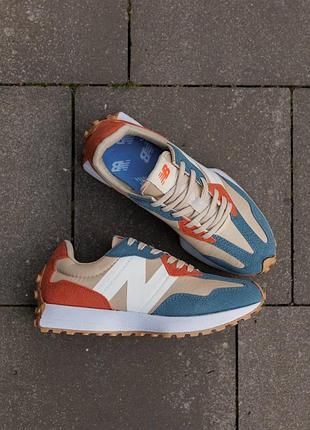 Кросівки розпродаж new balance 327 beige blue orange