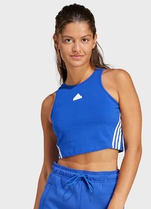 Adidas синій топ майка з бавовни