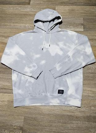 Чоловіче сіре худі dc shoes, розмір по бирці — м, але більше — як оверсайз (l-xl)