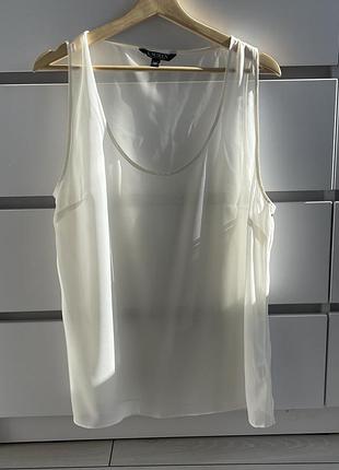 Шовковистий білий топ майка lauren ralph lauren оригінал блуза оверсайз m l xl