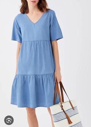 Ярусное платье трапеция primark, s-m