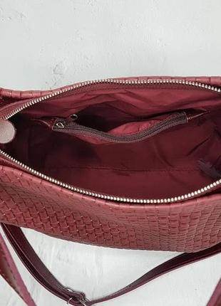 Сумка женская большая натуральная кожа, марсала венетто 16095 фото