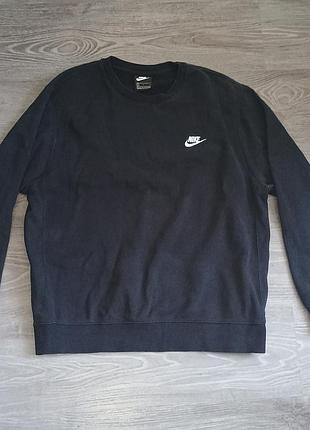 Чорний світшот nike (l) оригінал / свитшот найк мужской