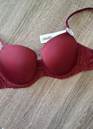 Бордовый бюстгальтер esprit