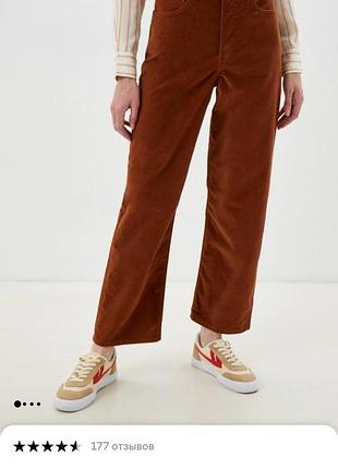 Вельветові штани джинси levi's premium ribcage straight ankle w28 l27 оригінал теракотові